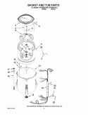 BASKET AND TUB PARTS Diagram and Parts List for WTW5500XL0  Whirlpool Washer