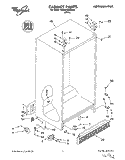 CABINET Diagram and Parts List for 7ED25PQXDW00  Whirlpool Refrigerator