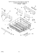 UPPER RACK AND TRACK Diagram and Parts List for KUDS24SEBT5  KitchenAid Dishwasher