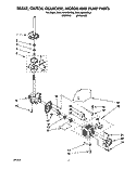 BRAKE, CLUTCH, GEARCASE, MOTOR & PUMP Diagram and Parts List for RAL6245BL0  Whirlpool Washer