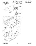COOKTOP, LITERATURE Diagram and Parts List for RF3020XDN0  Whirlpool Range