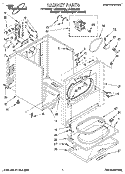 SECTION Diagram and Parts List for LEE9848BQ2  Whirlpool Dryer