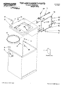 TOP AND CABINET, LITERATURE Diagram and Parts List for SAWS900JQ0  Whirlpool Washer