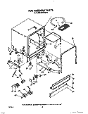 TUB ASSEMBLY Diagram and Parts List for WU1000X0  Roper Dishwasher
