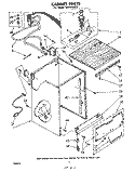 CABINET Diagram and Parts List for SHF5584P2  Whirlpool Dishwasher