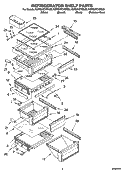 REFRIGERATOR SHELF PARTS Diagram and Parts List for KSRS27CNSS00  KitchenAid Refrigerator