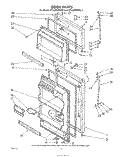DOOR Diagram and Parts List for ET14JMXMWR4  Whirlpool Refrigerator