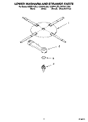 LOWER WASHARM AND STRAINER PARTS Diagram and Parts List for KUDP01ILWH6  KitchenAid Dishwasher