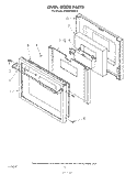 OVEN DOOR , LIT/OPTIONAL Diagram and Parts List for KGBS245SBL0  KitchenAid Wall Oven