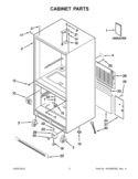 CABINET PARTS Diagram and Parts List for ITB19440Q03  Inglis Refrigerator