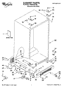 CABINET PARTS Diagram and Parts List for GD5VVAXTY00  Whirlpool Refrigerator