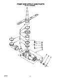 PUMP AND SPRAY ARM Diagram and Parts List for DU8000XX6  Whirlpool Dishwasher