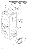 REFRIGERATOR LINER Diagram and Parts List for KSRG25FKBL03  KitchenAid Refrigerator