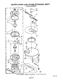 HEATER, PUMP AND LOWER SPRAY ARM Diagram and Parts List for DU8300XT5  Whirlpool Dishwasher