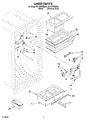 LINER PARTS Diagram and Parts List for EL7ATRRMS02  Whirlpool Refrigerator