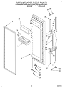 REFRIGERATOR DOOR Diagram and Parts List for 3ED27DQXAW01  Whirlpool Refrigerator