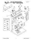 TOP AND CONSOLE, LIT/OPTIONAL Diagram and Parts List for 3LGR5434BW1  Whirlpool Dryer