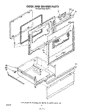 DOOR AND DRAWER Diagram and Parts List for RM973BXPT1  Whirlpool Microwave Oven Combo