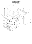 CHASSIS PARTS, MISCELLANEOUS PARTS Diagram and Parts List for KDRP487MSS00  KitchenAid Range