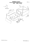 CABINET PARTS Diagram and Parts List for LAB2700LK0  Whirlpool Laundry Accessories