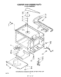 CABINET AND STIRRER Diagram and Parts List for MW8900XS0  Whirlpool Microwave