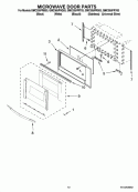 MICROWAVE DOOR PARTS Diagram and Parts List for GMC305PRB03  Whirlpool Microwave Oven Combo