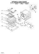 INTERNAL OVEN Diagram and Parts List for KEBC207KWH0  KitchenAid Wall Oven