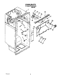 LINER Diagram and Parts List for ET22DKXZN00  Whirlpool Refrigerator