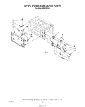 OVEN DOOR AND LATCH Diagram and Parts List for MW3600XS0  Whirlpool Microwave