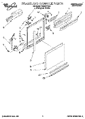 FRAME AND CONSOLE Diagram and Parts List for DU980QPDQ0  Whirlpool Dishwasher