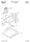 COOKTOP Diagram and Parts List for RS675PXEB0  Whirlpool Range