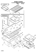 SHELF PARTS, OPTIONAL PARTS Diagram and Parts List for ET8RHMXKT03  Whirlpool Refrigerator
