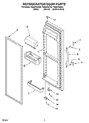 REFRIGERATOR DOOR PARTS Diagram and Parts List for TS25AFXKQ03  Estate Refrigerator