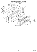 CONTROL PANEL PARTS Diagram and Parts List for WLSP34900  Whirlpool Range