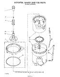 AGITATOR, BASKET AND TUB Diagram and Parts List for LA7000XSW0  Whirlpool Washer