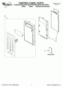 CONTROL PANEL PARTS Diagram and Parts List for MH3184XPB5  Whirlpool Microwave