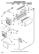 ICEMAKER PARTS Diagram and Parts List for KTRC22EMSS03  KitchenAid Refrigerator