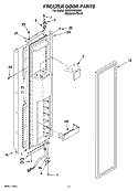 FREEZER DOOR PARTS Diagram and Parts List for KSSP48QMS03  KitchenAid Refrigerator