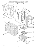 AUXILIARY OVEN AND DOOR Diagram and Parts List for RF4700XWW1  Whirlpool Range