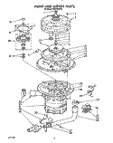 PUMP AND MOTOR Diagram and Parts List for KUDS220T4  KitchenAid Dishwasher