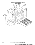 CABINET AND HINGE Diagram and Parts List for RM288PXP1  Whirlpool Microwave Oven Combo