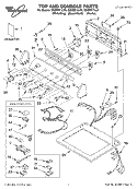 TOP AND CONSOLE, LITERATURE Diagram and Parts List for GGQ8811LG0  Whirlpool Dryer