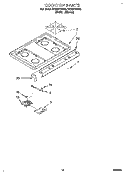 COOKTOP Diagram and Parts List for SF388PEWW0  Whirlpool Range