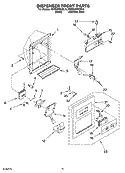 DISPENSER FRONT PARTS Diagram and Parts List for KSRB22FKSS14  KitchenAid Refrigerator