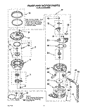 PUMP AND MOTOR Diagram and Parts List for KUDJ23HY1  KitchenAid Dishwasher