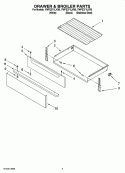 DRAWER & BROILER PARTS Diagram and Parts List for YWFE371LVS0  Whirlpool Range