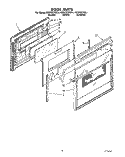 DOOR Diagram and Parts List for KEDH207YBL1  KitchenAid Range