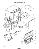 TUB Diagram and Parts List for DU8720XX0  Whirlpool Dishwasher
