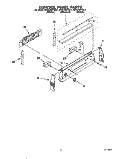 CONTROL PANEL Diagram and Parts List for KERC500YBL1  KitchenAid Range