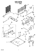 UNIT PARTS Diagram and Parts List for IMT186303  Inglis Refrigerator